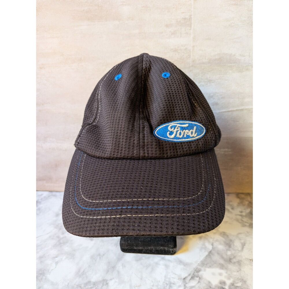 Ford Performance Mesh Baseball Cap Black Blue Logo Adjustable One Size Hat